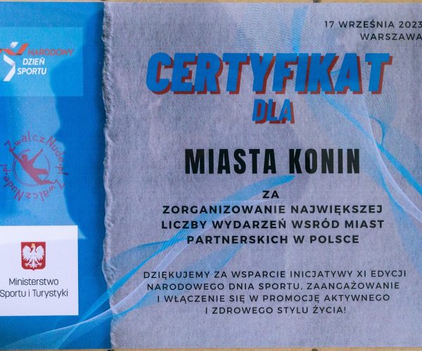 Certyfikat dla Konina